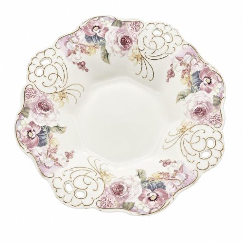 Fructieră Porțelan 33cm - Elegantă, Bol Fructe Decor Masă