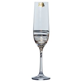 SET 6 PAHARE SAMPANIE 190 ML BOHEMIA CRISTALIN – SPIRAL GOLD
